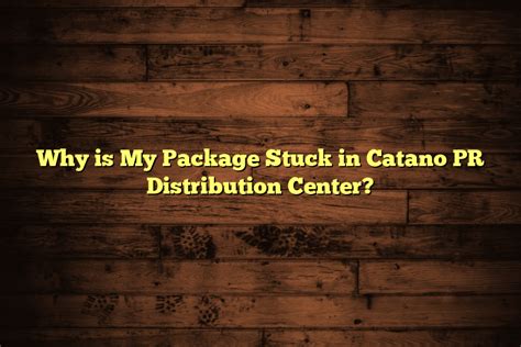 Why is my package in Catano PR Distribution Center and What Does It Mean for the Future of Parcel Delivery?